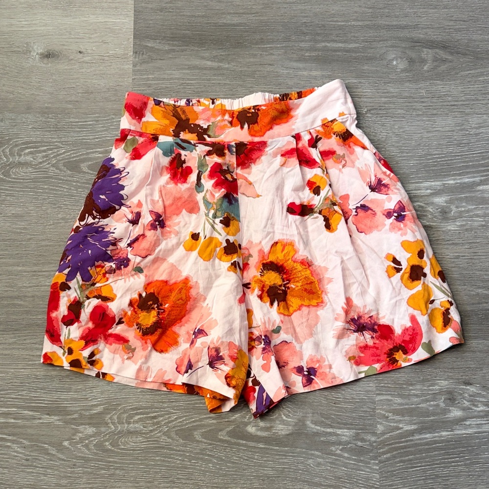 H&M Floral High Waist Women's Shorts - Multicolor